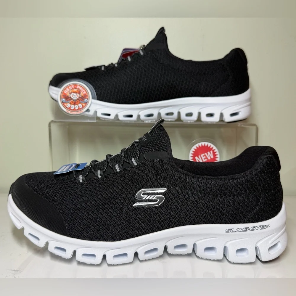Skechers - Size 8.5 Wide - Glide-Step - Resilience Pull on Black - New - Picture 7 of 9